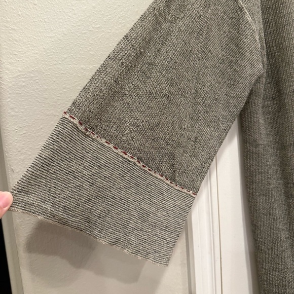 Adolfo Dominguez Kimono Jacket Women’s S Duster Cardigan Grey Linen Blend - Picture 4 of 8